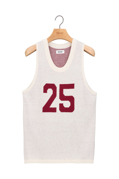 25 JACQUARD SLEEVELES KNIT IVORY