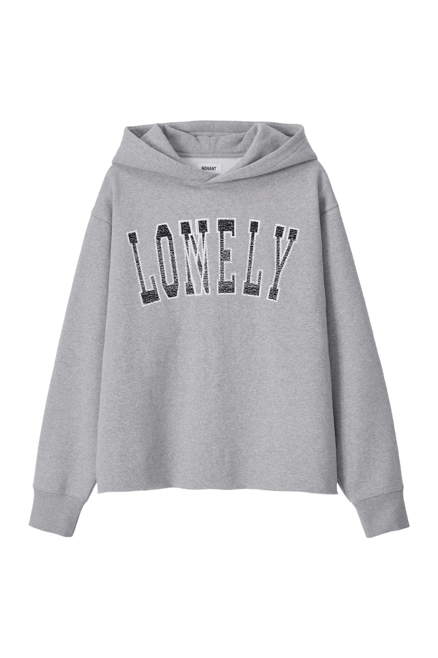 LONELY/LOVELY FLUFF CUT OFF HOODIE GRAY