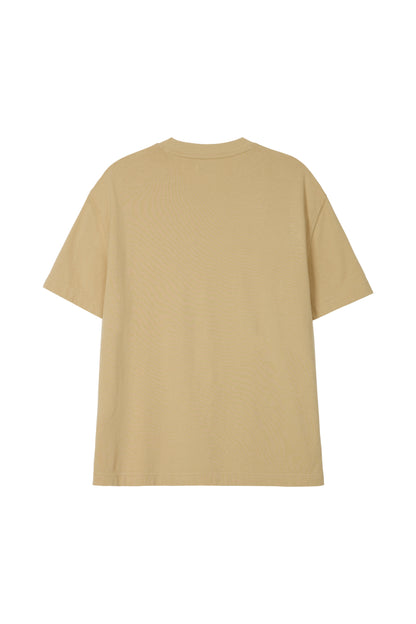 COLLEGE LOGO T-SHIRT BEIGE