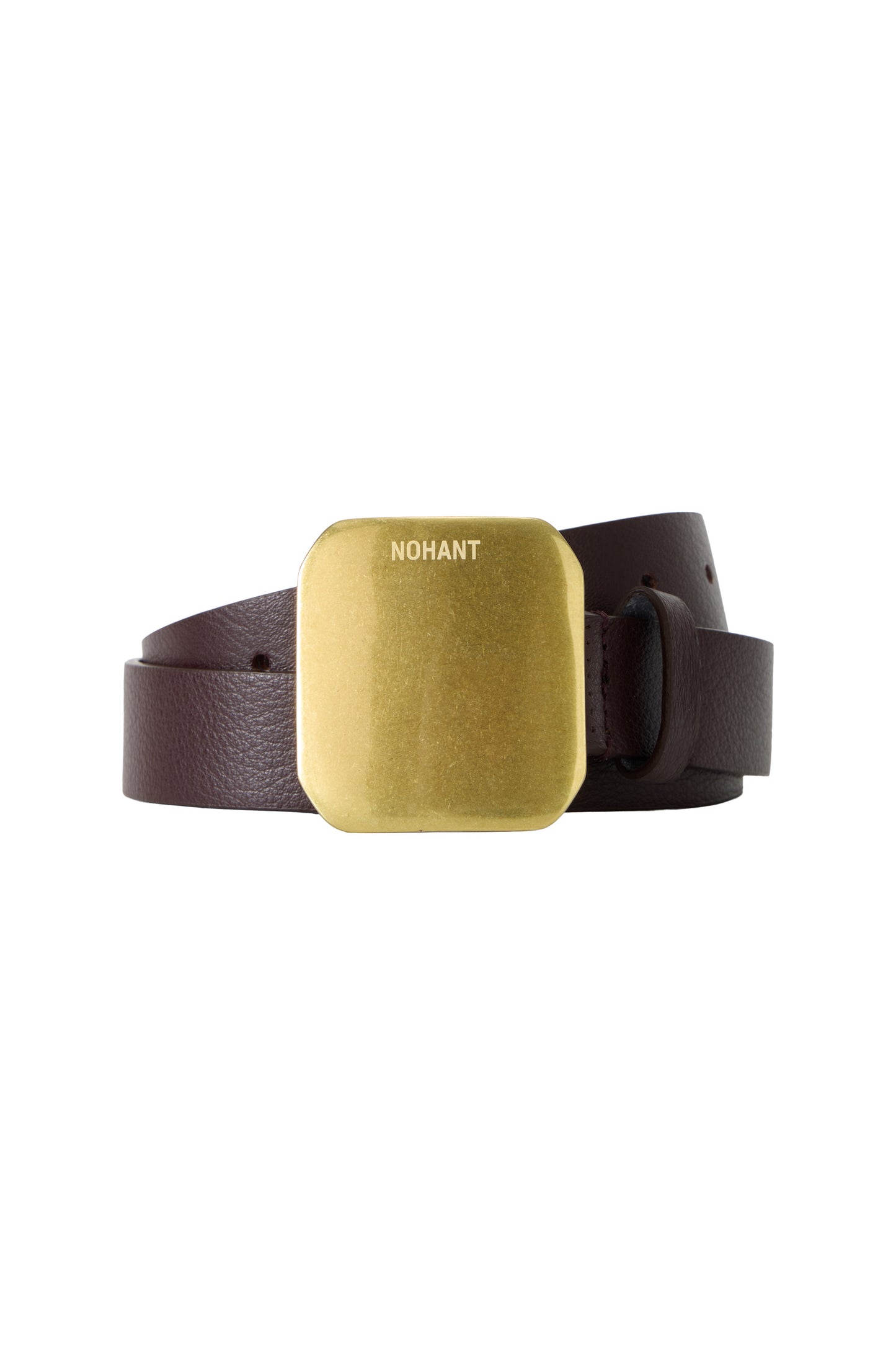 SQUARE BUCKLE LEATHER BELT-PLAQUE