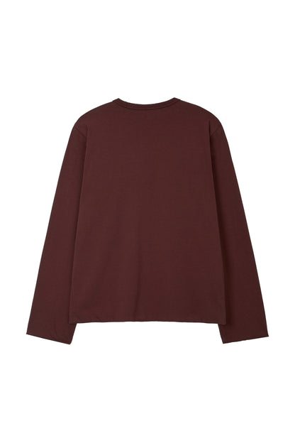LONELY/LOVELY REVERSIBLE LONG SLEEVE T-SHIRT BURGUNDY