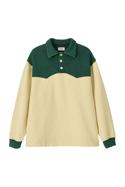 WESTERN COLOR BLOCK SWEATSHIRT GREEN