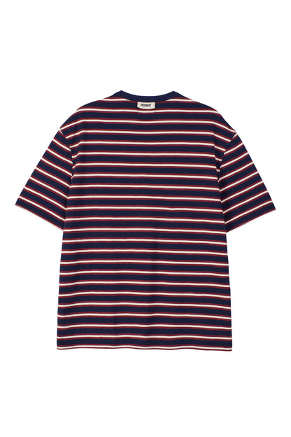 STRIPE BASIC SHORT SLEEVE T-SHIRT NAVY