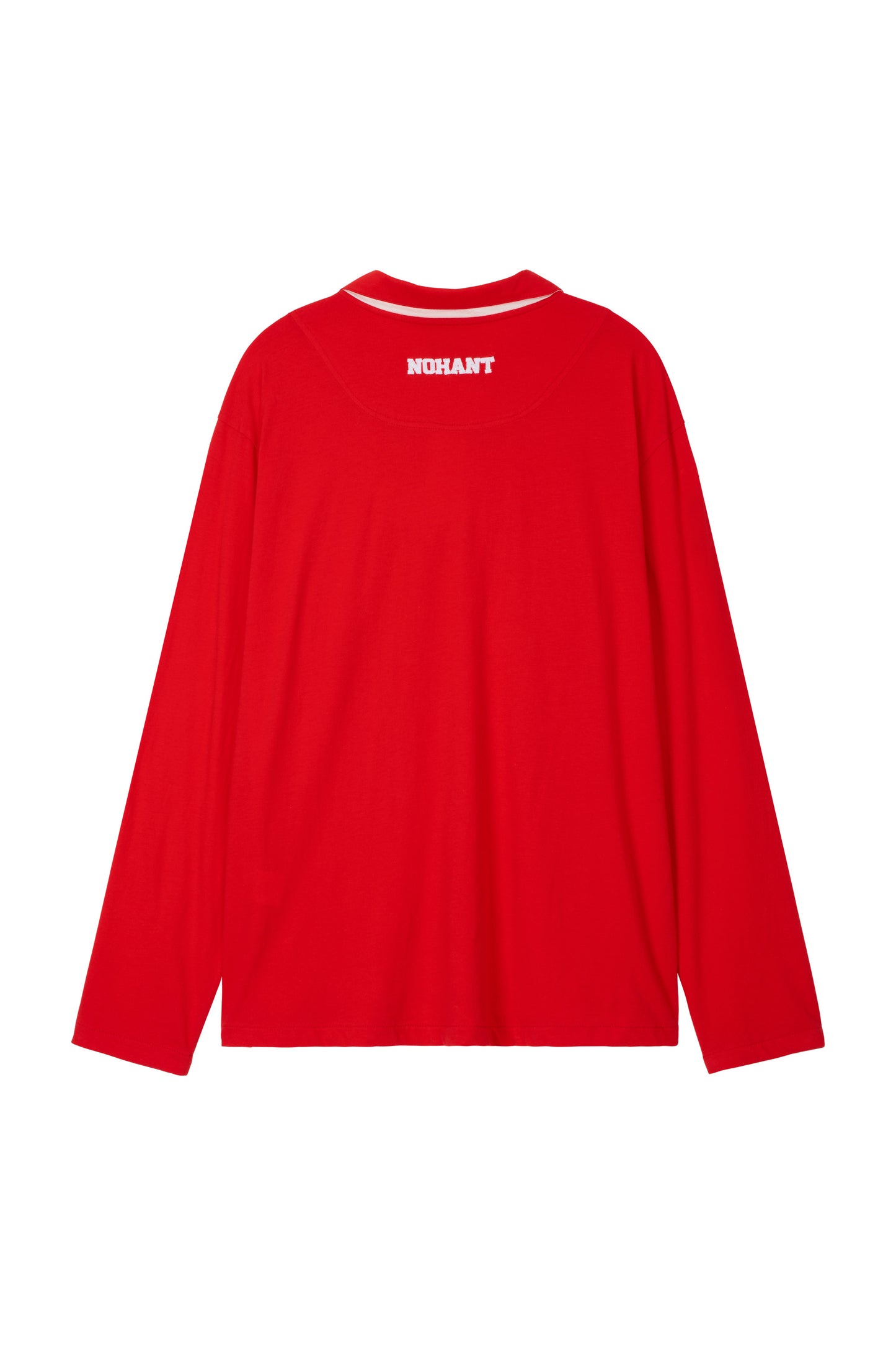 RELAXED LONG-SLEEVE POLO RED