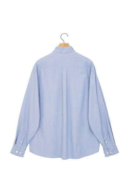 RELAXED POPLIN SHIRT LIGHT GRAY