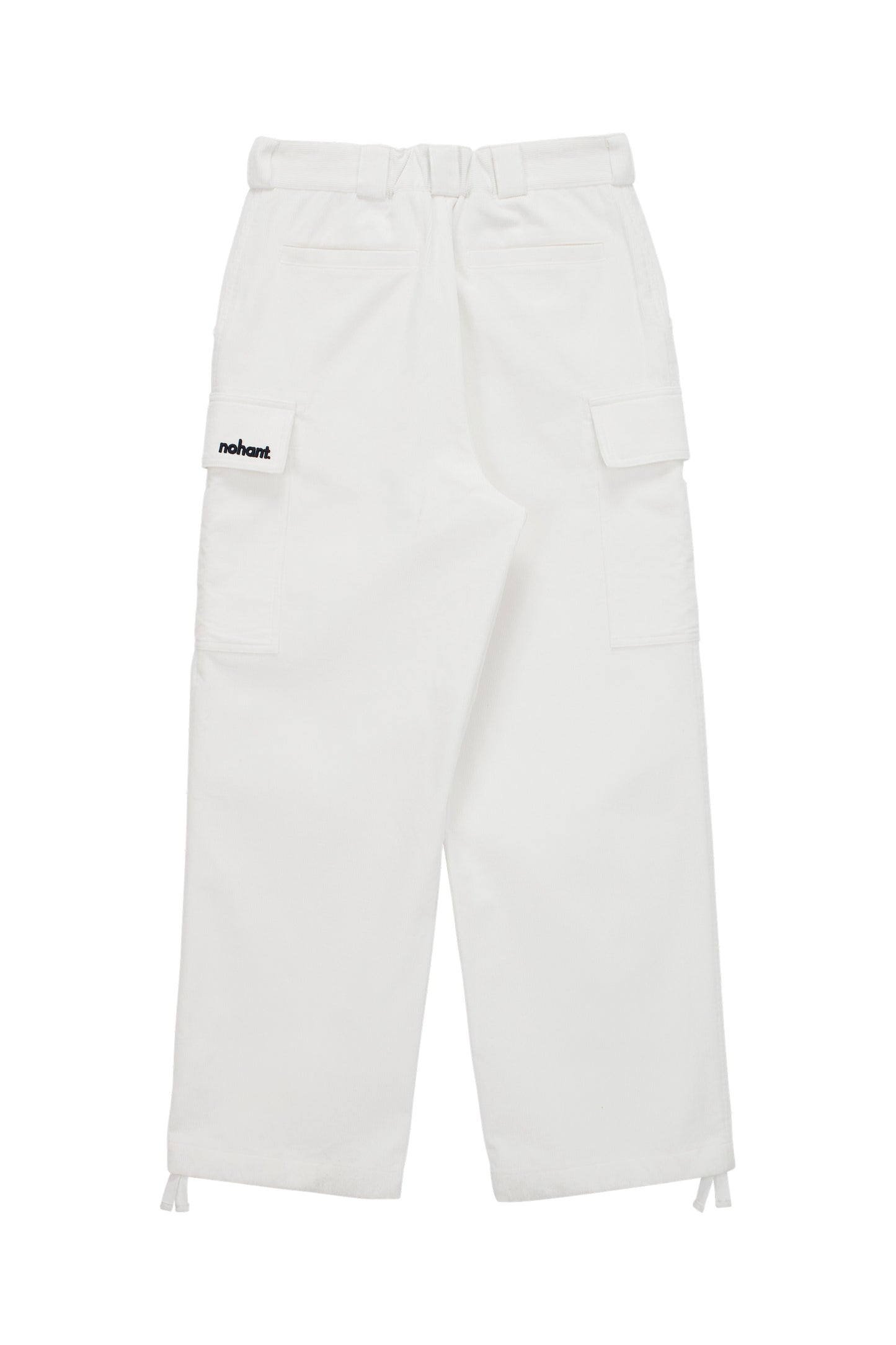 CORDUROY CARGO PANTS WHITE