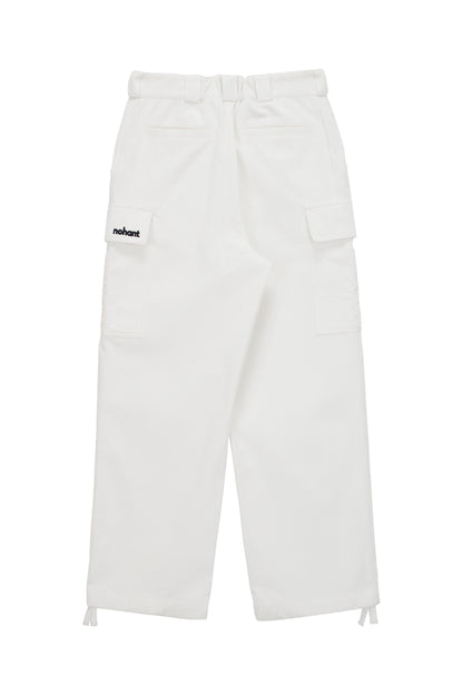 CORDUROY CARGO PANTS WHITE