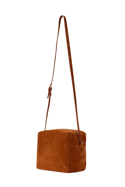SUEDE PICNIC BAG CAMEL