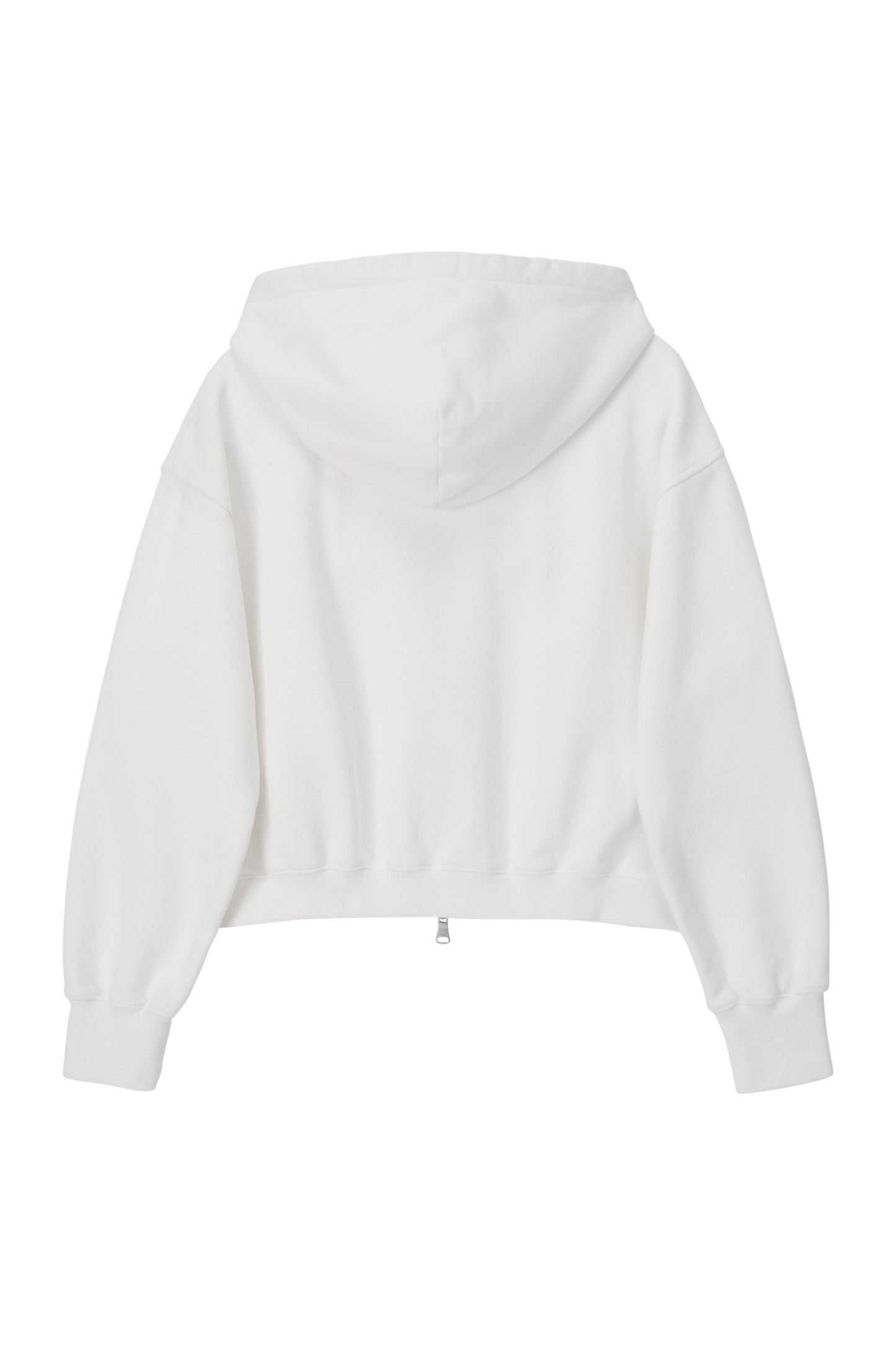 LONELY/LOVELY CROP HOODIE ZIP-UP WHITE