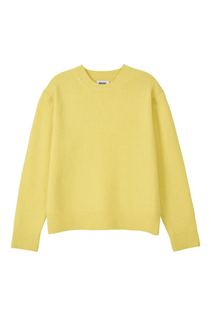 ESSENTIAL CASHMERE KNIT SWEATER LIME