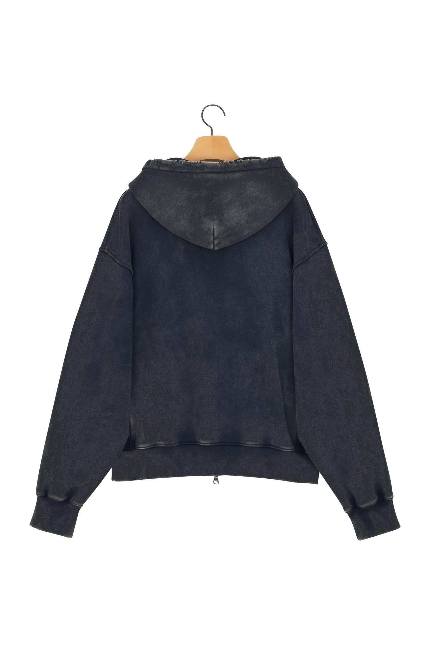 LONELY/LOVELY SALT WASHING HOODIE ZIP-UP NAVY