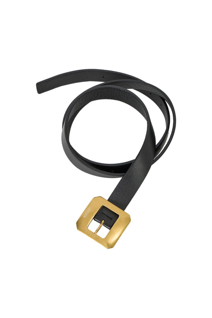 SQUARE BUCKLE LEATHER BELT-FRAME