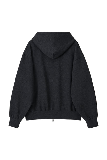 LONELY/LOVELY FLUFF HOODIE ZIP-UP CHARCOAL