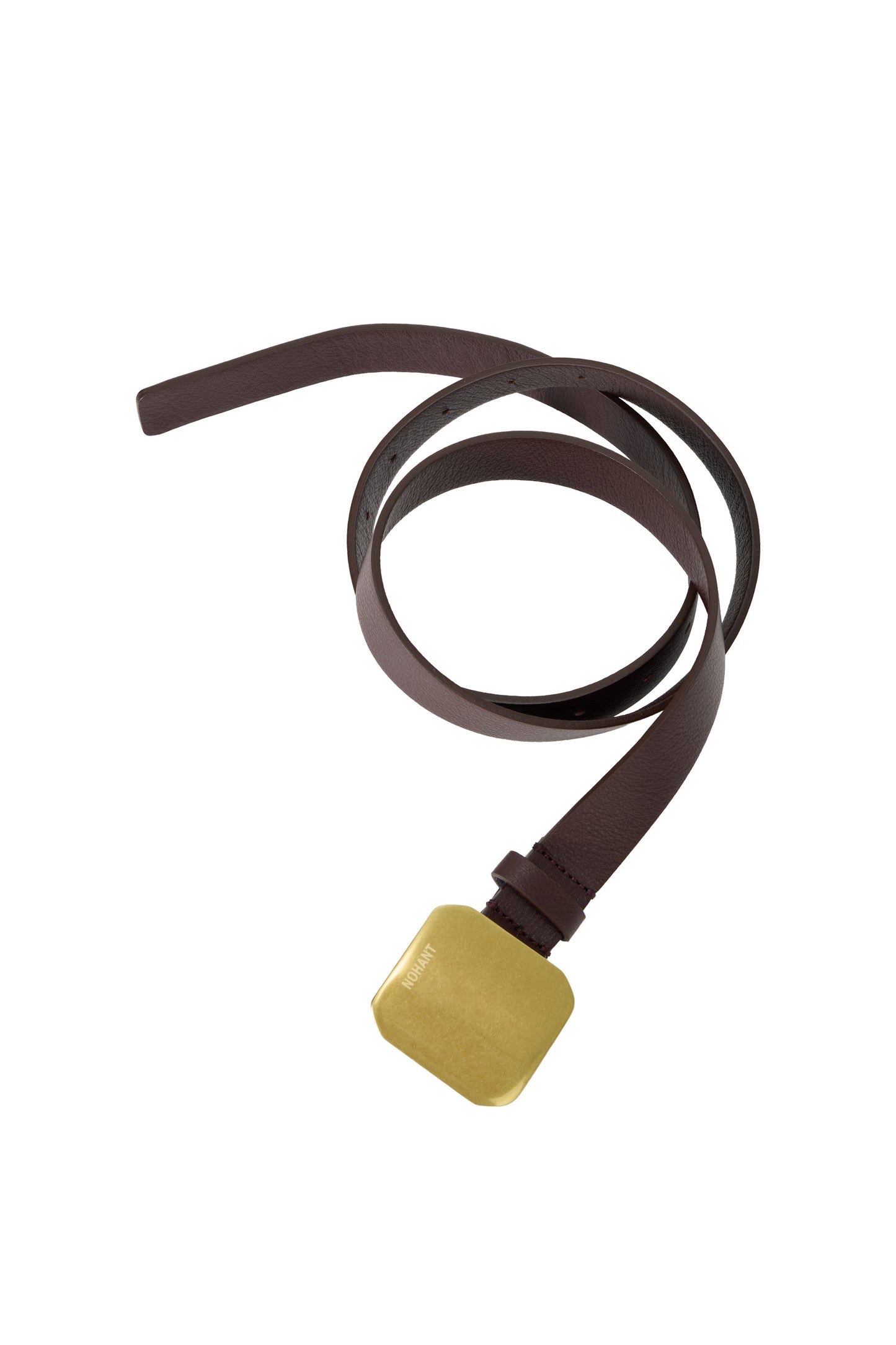 SQUARE BUCKLE LEATHER BELT-PLAQUE