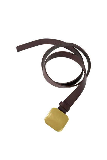 SQUARE BUCKLE LEATHER BELT-PLAQUE