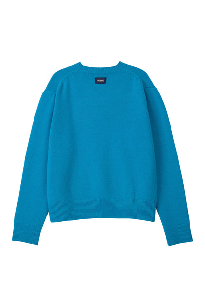 ESSENTIAL CASHMERE KNIT SWEATER BLUE
