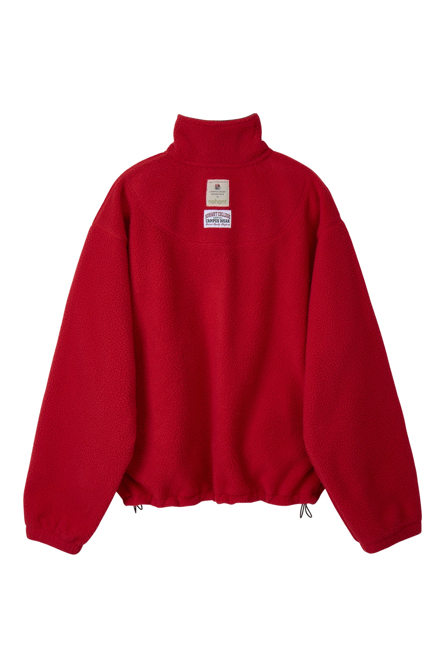 COLOR BLOCK HALF-ZIP FLEECE RED