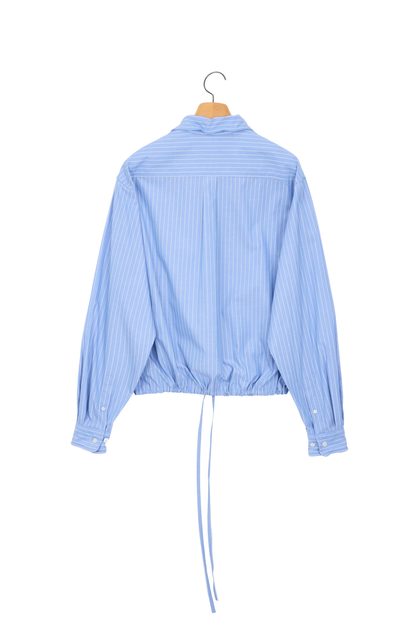 WIRE CROPPED STRIPE SHIRT BLUE