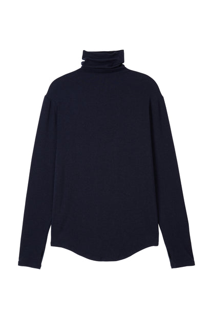 SOFT TURTLENECK T-SHIRT NAVY