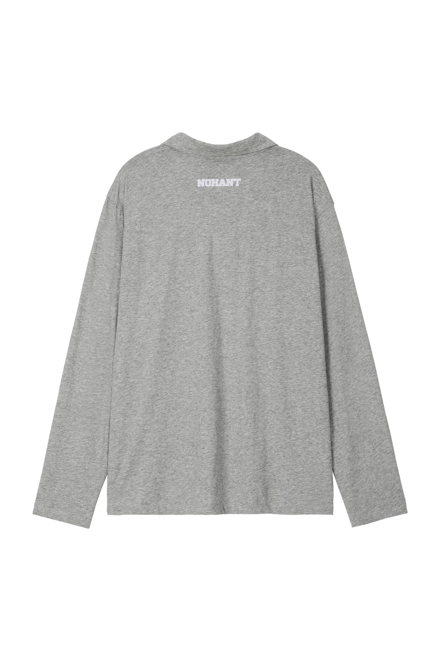 RELAXED LONG-SLEEVE POLO GRAY