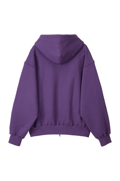 HEAVYWEIGHT ARGYLE HOODIE ZIP-UP PURPLE