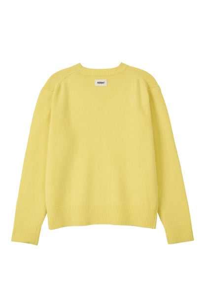 ESSENTIAL CASHMERE KNIT SWEATER LIME