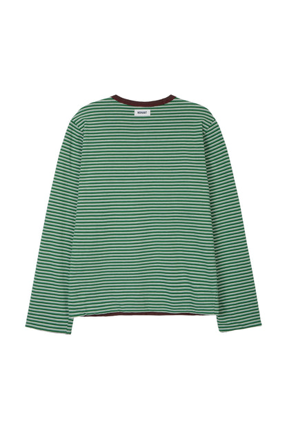 LONELY/LOVELY REVERSIBLE LONG SLEEVE T-SHIRT BURGUNDY