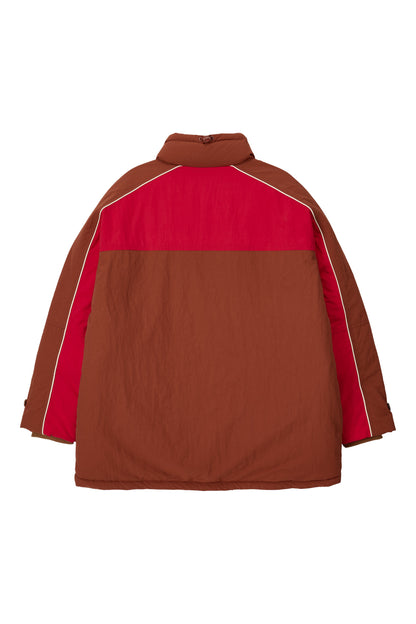 COLOR BLOCK PADDING JUMPER BROWN