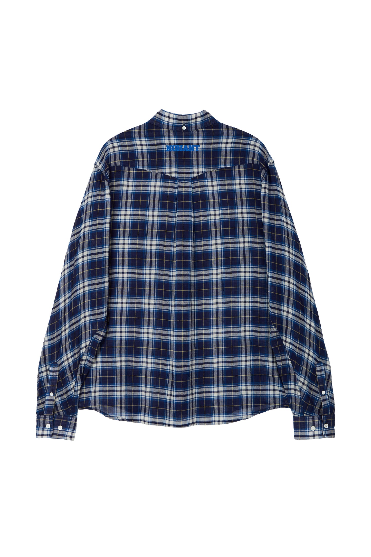 SOFT SHEER CHECK SHIRT NAVY