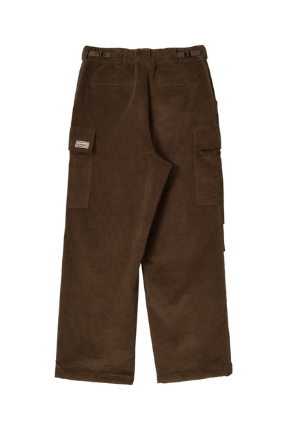 CORDUROY UTILITY CARGO PANTS BROWN