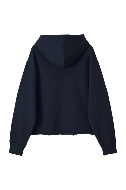 LONELY/LOVELY FELT HOODIE ZIP-UP NAVY