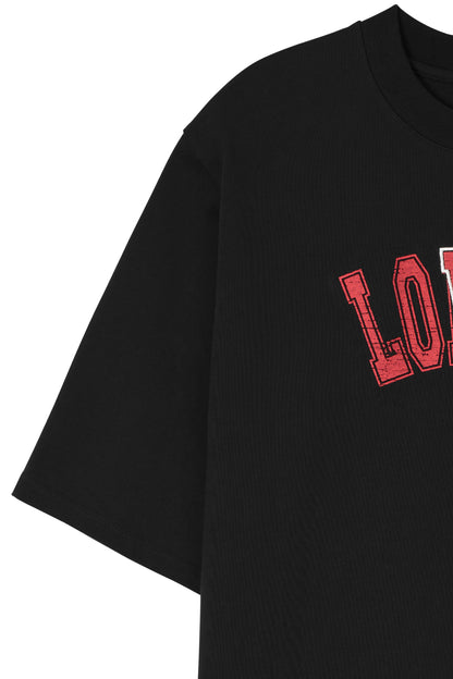 LONELY/LOVELY STRUCTURED T-SHIRT BLACK