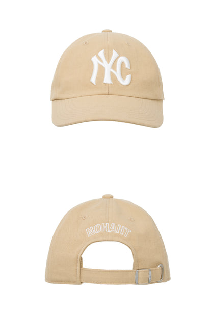 NYC WASHED BALL CAP BEIGE