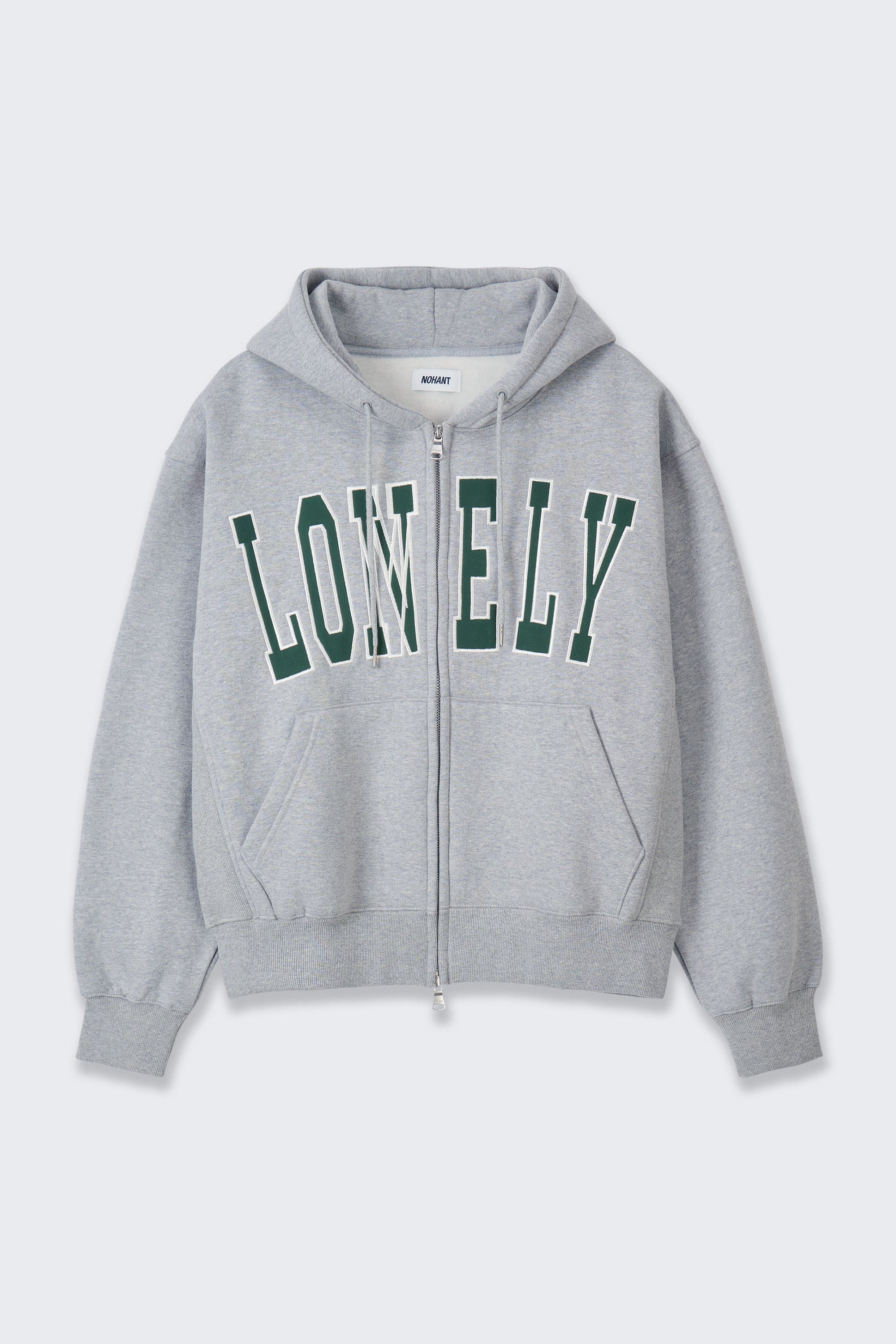 LONELY/LOVELY FLUFF HOODIE ZIP-UP GRAY – NOHANT GLOBAL