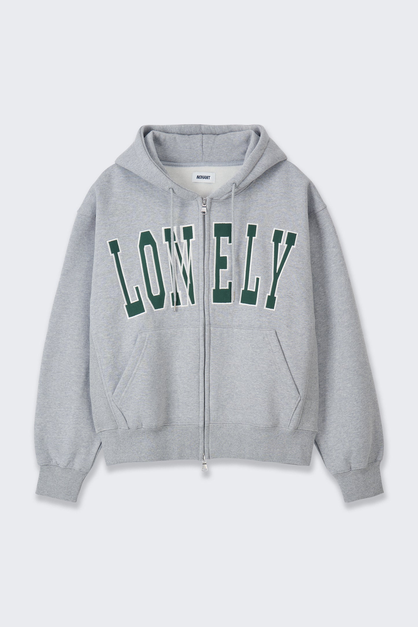 LONELY/LOVELY FLUFF HOODIE ZIP-UP GRAY