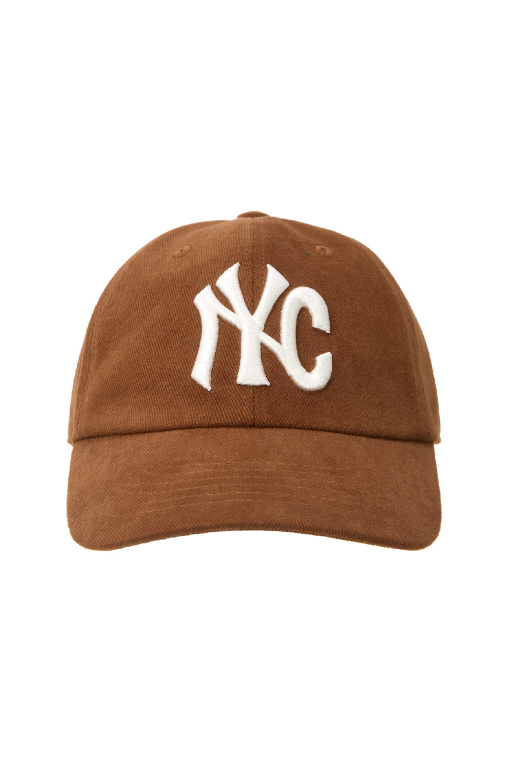 NYC HEAVY COTTON BALL CAP BROWN