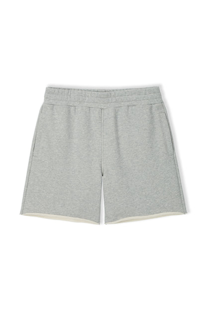 COLLEGE LOGO SWEAT SHORTS GRAY