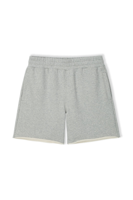 COLLEGE LOGO SWEAT SHORTS GRAY