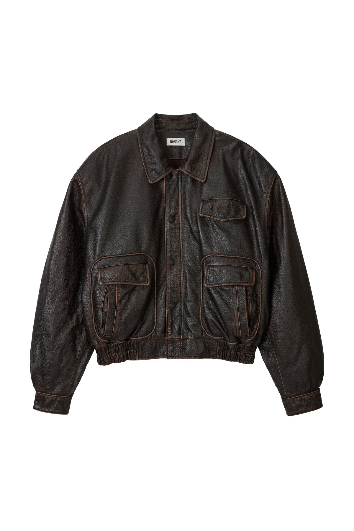 [PREVIEW]WORN LEATHER JACKET BROWN