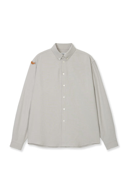WORN-IN BUTTON DOWN SHIRT GRAY