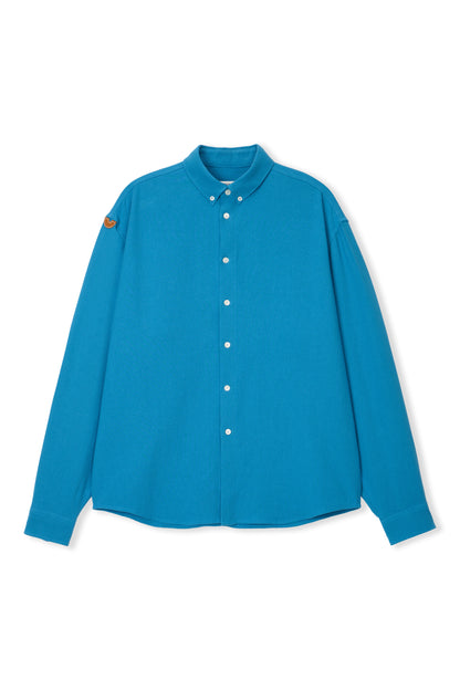 WORN-IN BUTTON DOWN SHIRT BLUE