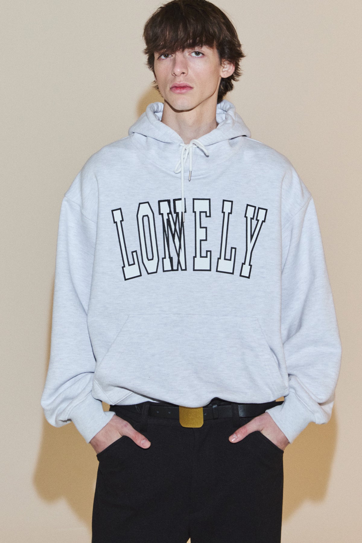 LONELY/LOVELY FLUFF HOODIE ASH GRAY