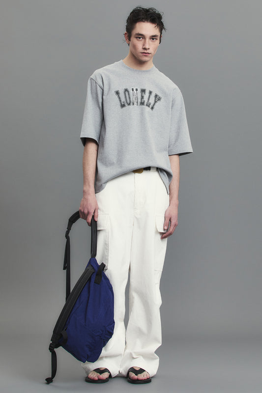 LONELY/LOVELY STRUCTURED T-SHIRT GRAY