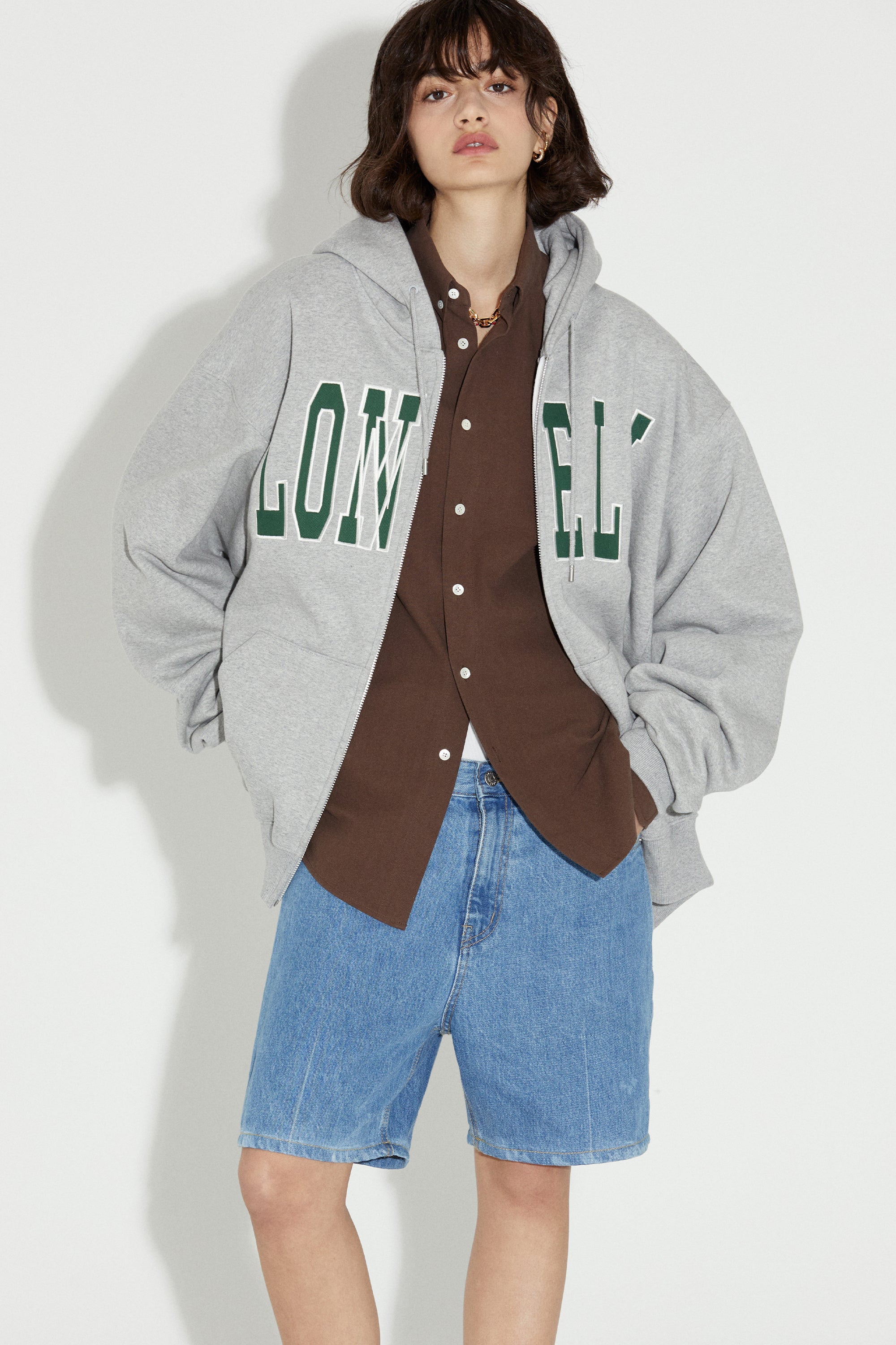 LONELY/LOVELY FLUFF HOODIE ZIP-UP GRAY – NOHANT GLOBAL
