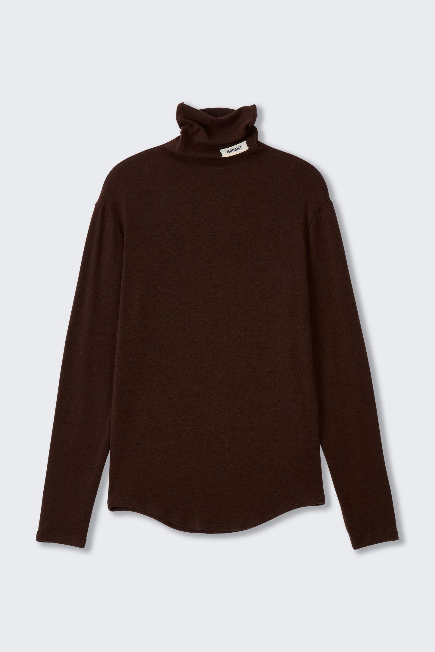 SOFT TURTLENECK T-SHIRT BROWN