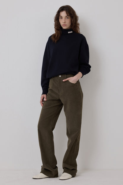 RETRO DAILY TURTLENECK SWEATSHIRT NAVY