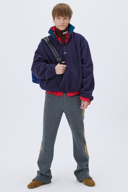 COLOR BLOCK HALF-ZIP FLEECE NAVY