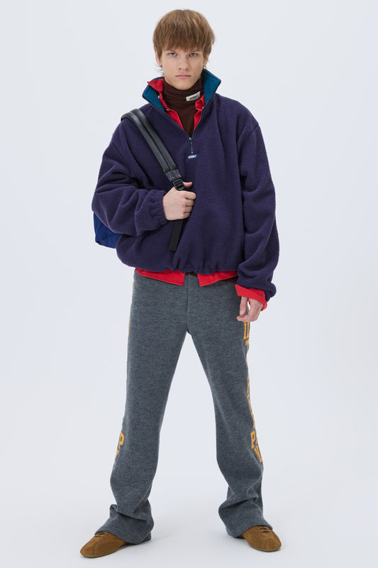 COLOR BLOCK HALF-ZIP FLEECE NAVY