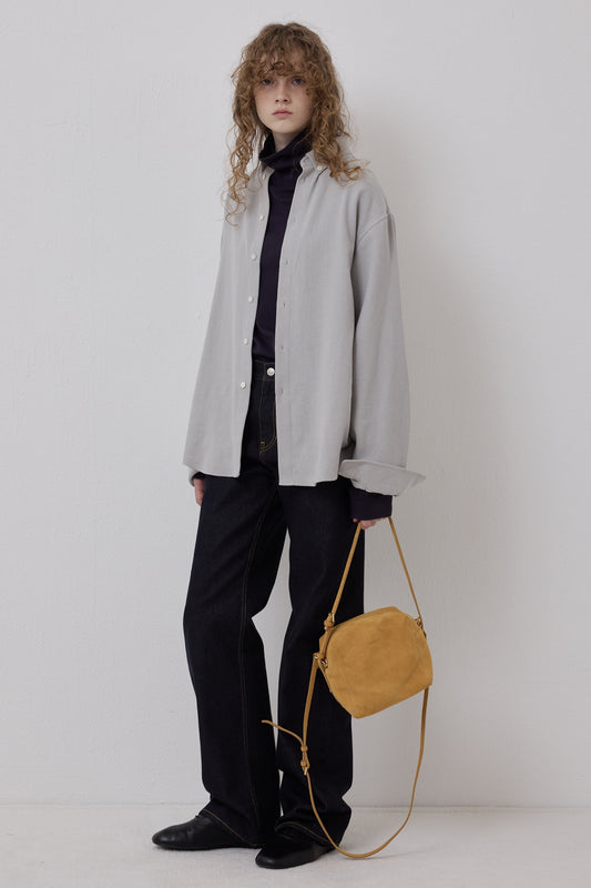 WORN-IN BUTTON DOWN SHIRT GRAY
