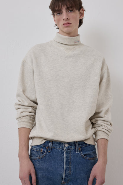 RETRO DAILY TURTLENECK SWEATSHIRT OATMEAL